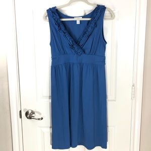 Blue Vneck, sleeveless Dress by Loft